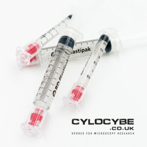 Psilocybe cubensis spore syringes in 12ml and 3ml volumes