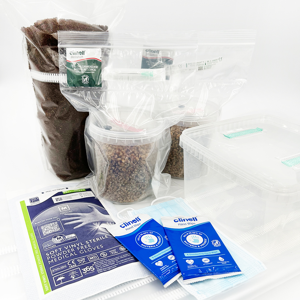All contents of a premium xxl grow kit