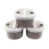 Cylocybe Special MycoPots Grow Kit round plastic tubs with filters and ports in the lids, filled with a coir and grain substrate for growing mushrooms