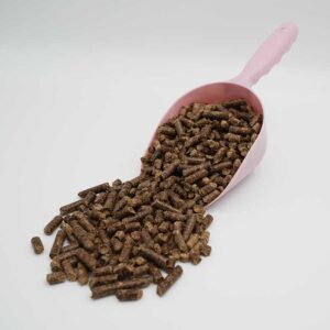 hardwood pellets in a scoop