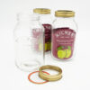 three kilner branded glass mason jars